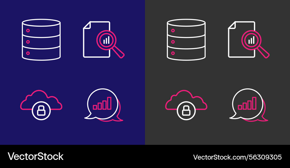 Cloud Computing Icons Set vector image