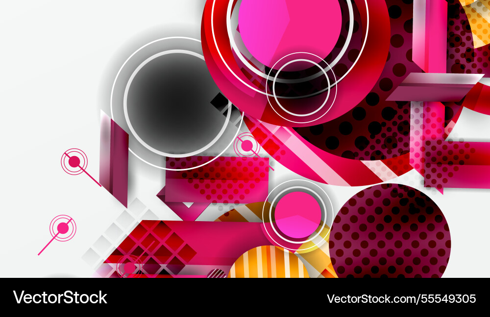 Dynamic complex geometric abstract background Vector Image