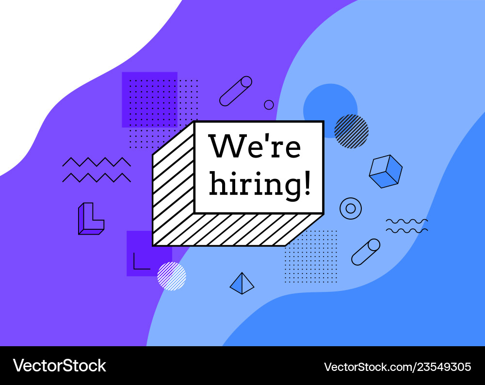 Hiring Abstract Background - Join Us Vector Image