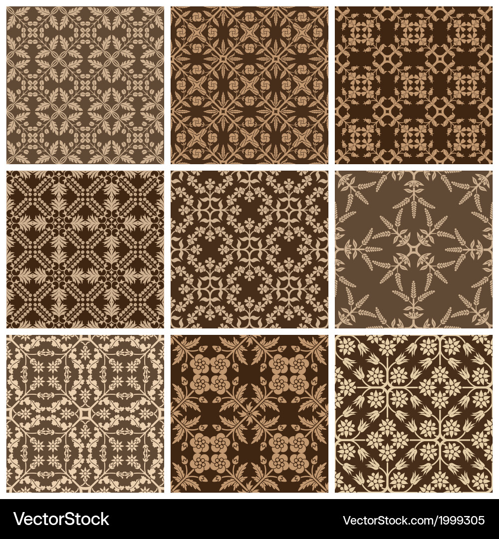 Ornate Floral Patterns vector image