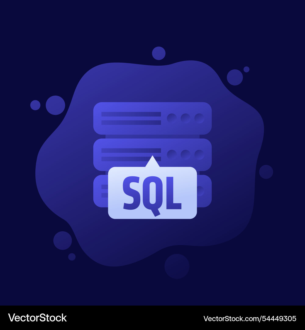 Sql server icon design vector image
