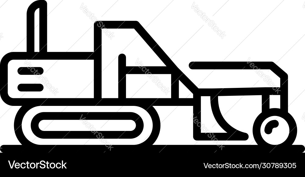 Work grader machine icon outline style Vector Image