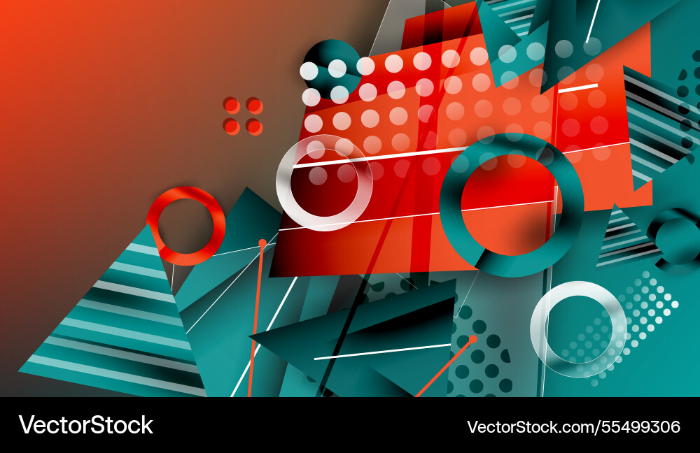Abstract background - overlapping circles vector image