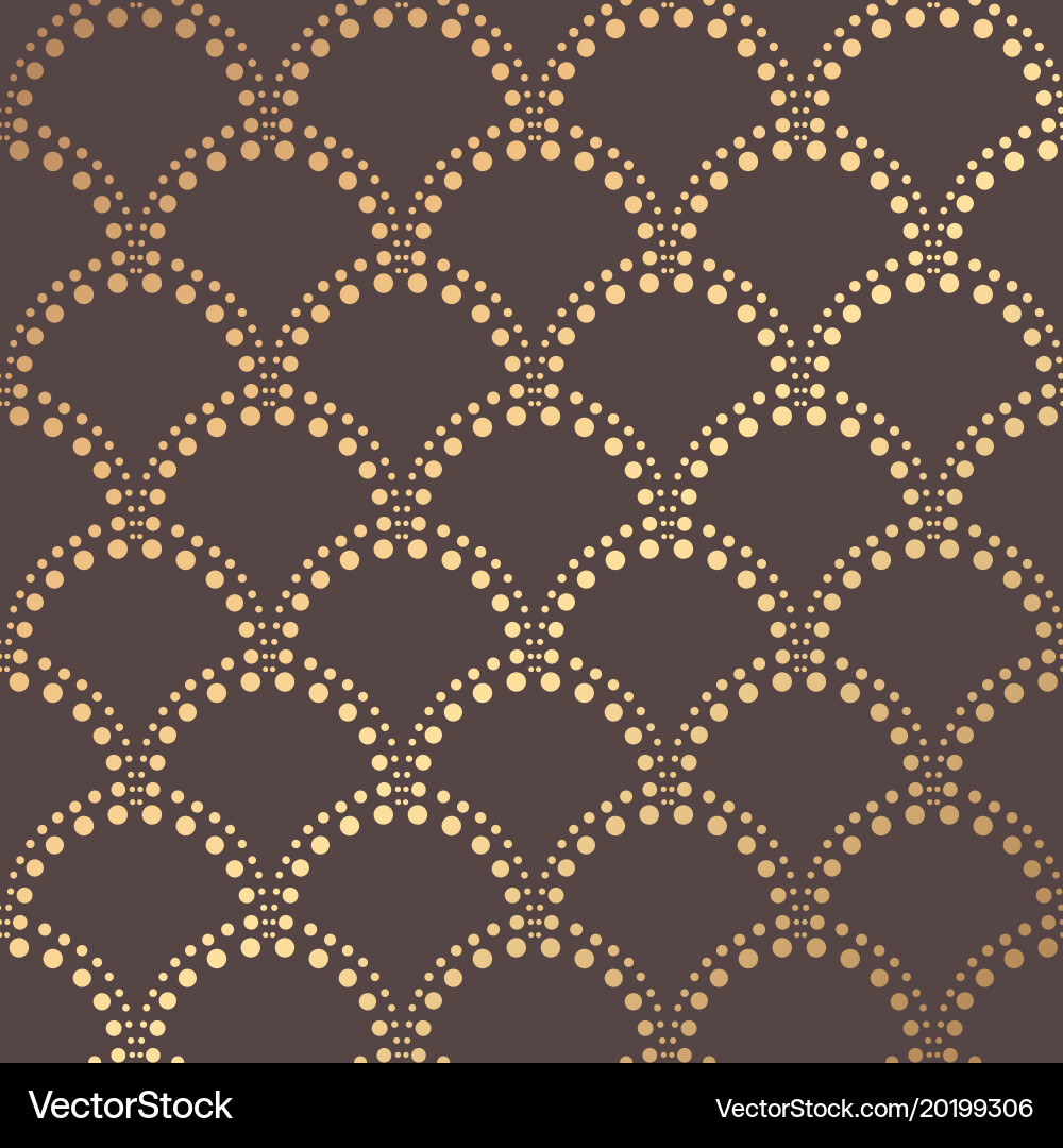 Art Deco Golden Pattern Vector Image