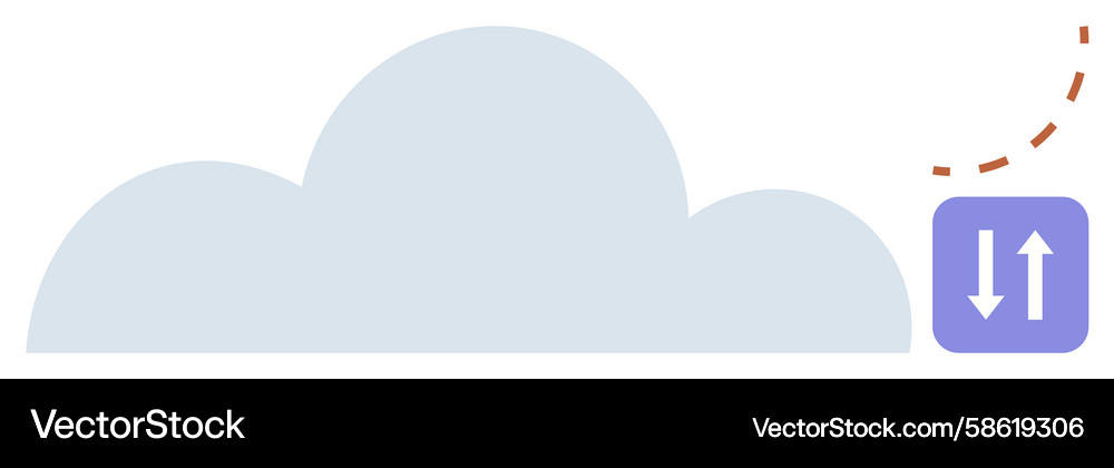 Cloud computing with data transfer icon Vector Image
