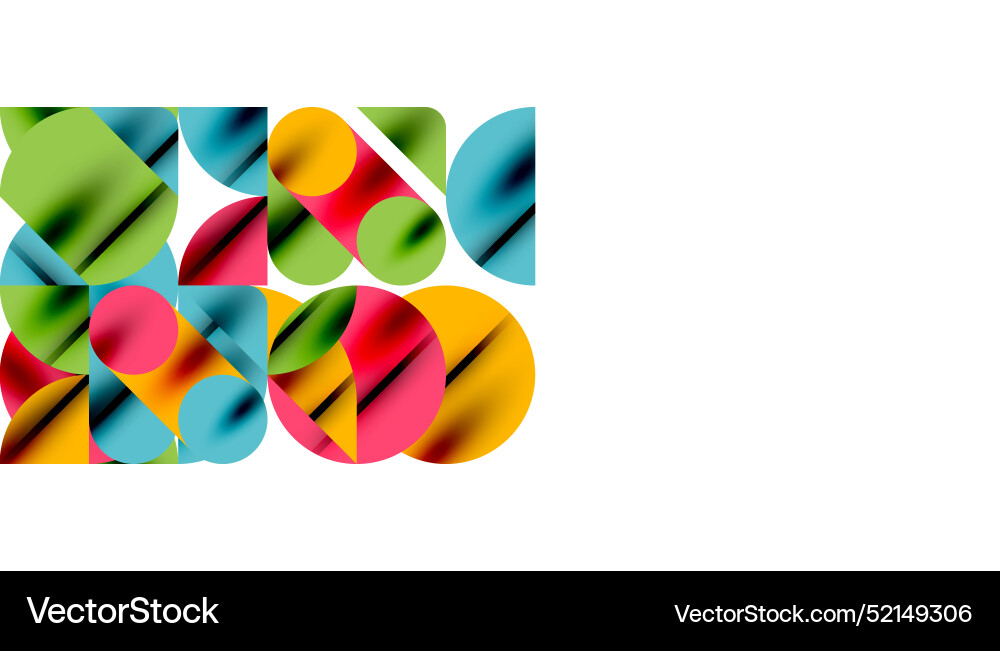 Color beautiful circles semi squares Color beautiful circles semi squares vector image