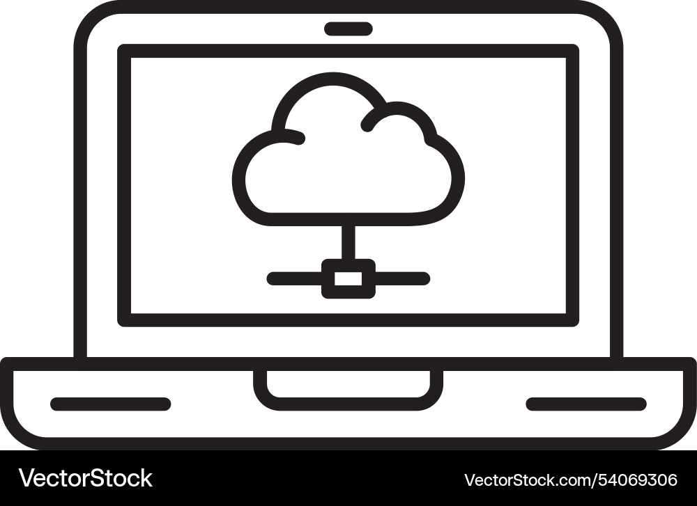 Computing line icon design vector image