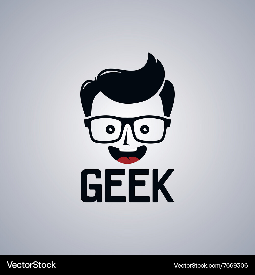 Geek nerd guy Vector Image