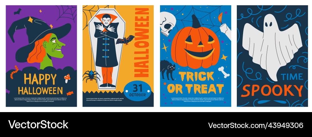 Halloween Poster abstrakte Kunstdrucke gruselig Halloween Poster abstrakte Kunstdrucke gruselig Vektorbild