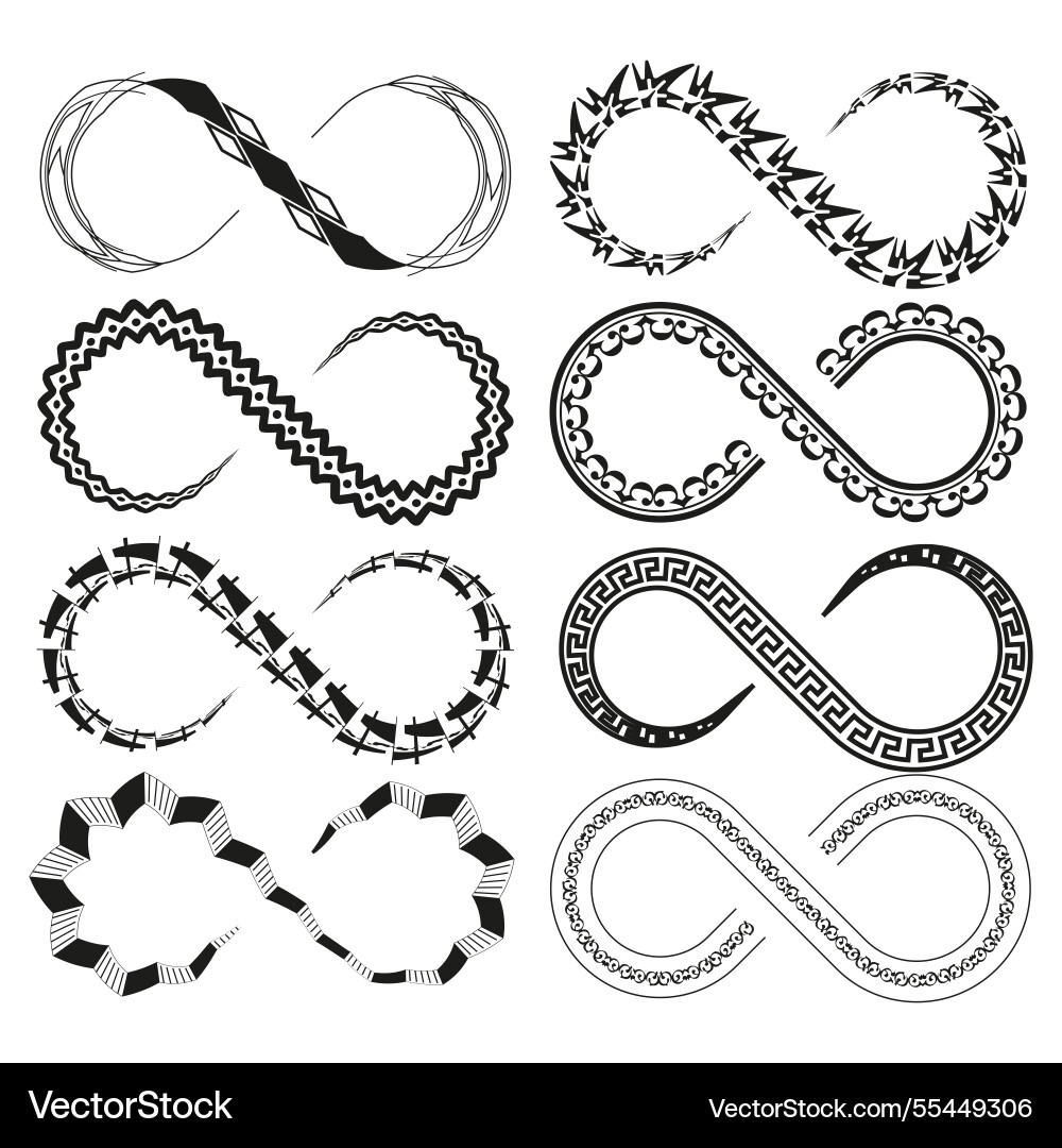Infinity shape icon decorative loop abstract Infinity shape icon decorative loop abstract vector image