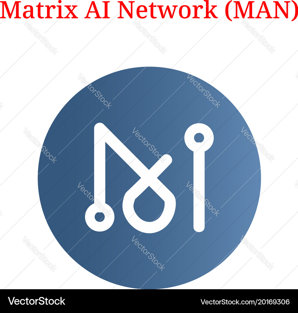 Matrix ai network man logo – Royalty-Free Vector | VectorStock
