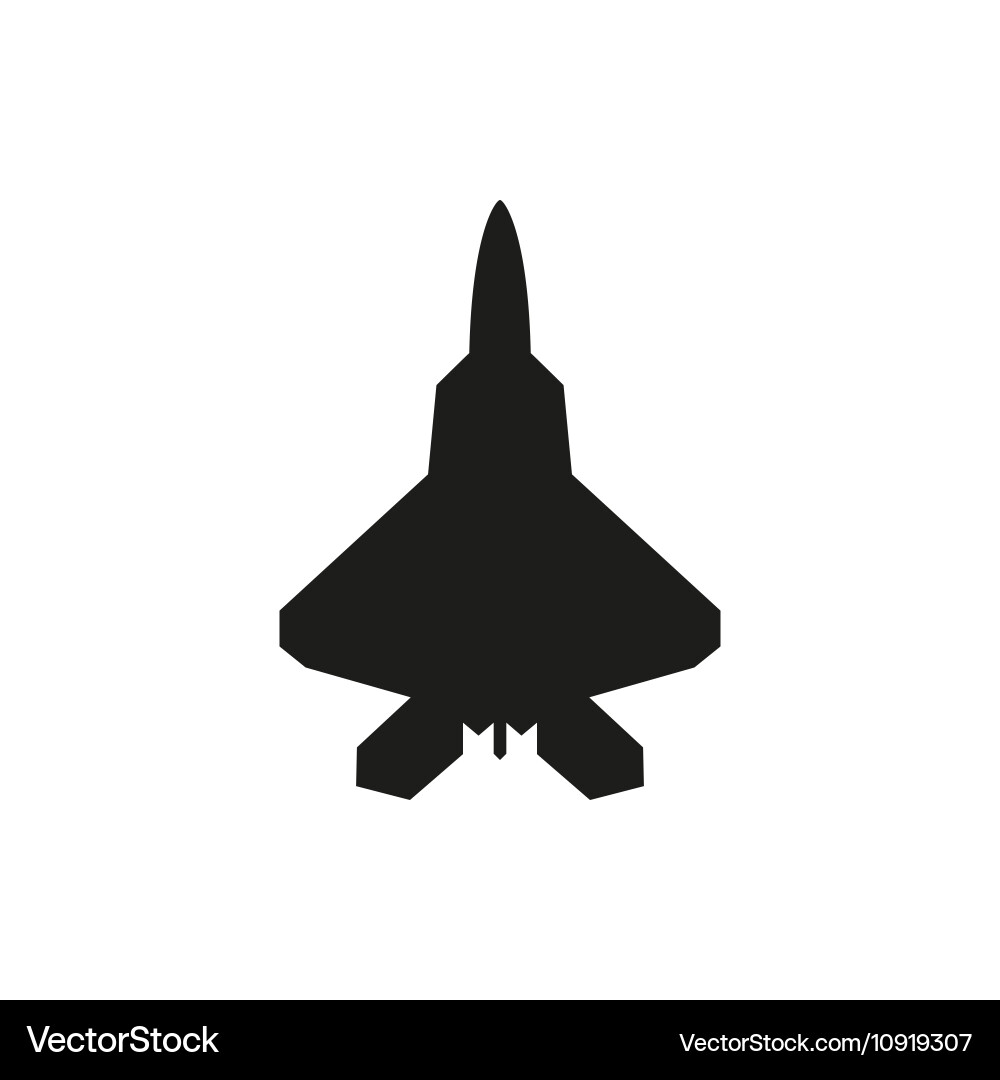 Black Jet Airplane Icon Vector Image