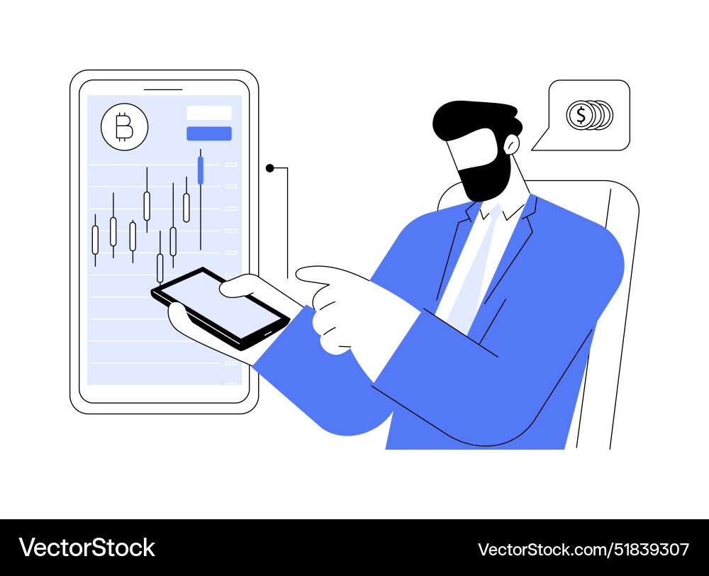 Cryptocurrency trading app abstract concept – Royalty-Free Vector |  VectorStock