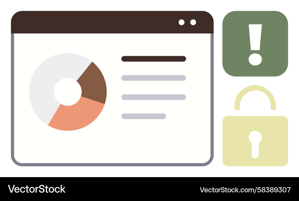 Data Analysis & Security Dashboard Vector Image