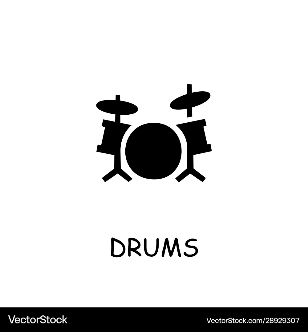 Drums flat icon Royalty Free Vector Image - VectorStock