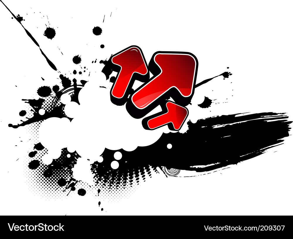 Dynamic Arrow Splash Vector Image
