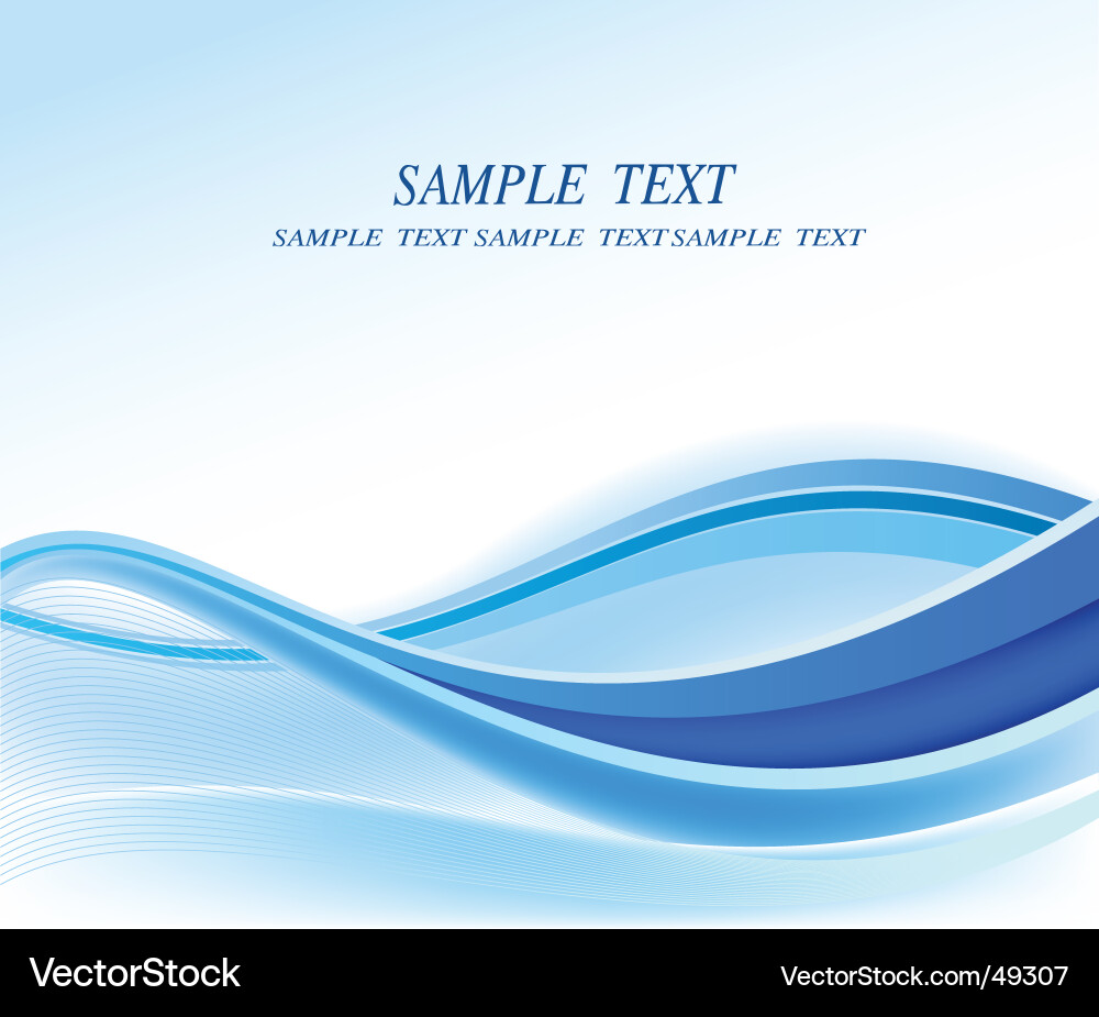 Dynamic Blue Wave Background Royalty Free Vector Image