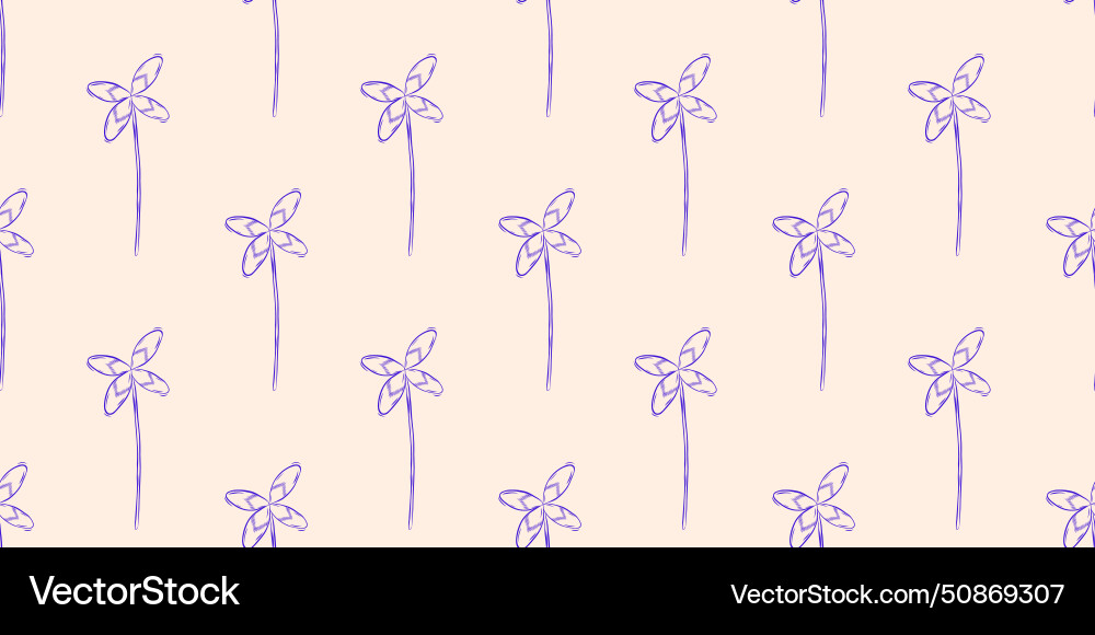 Seamless pattern with clover leaf spring Seamless pattern with clover leaf spring vector image