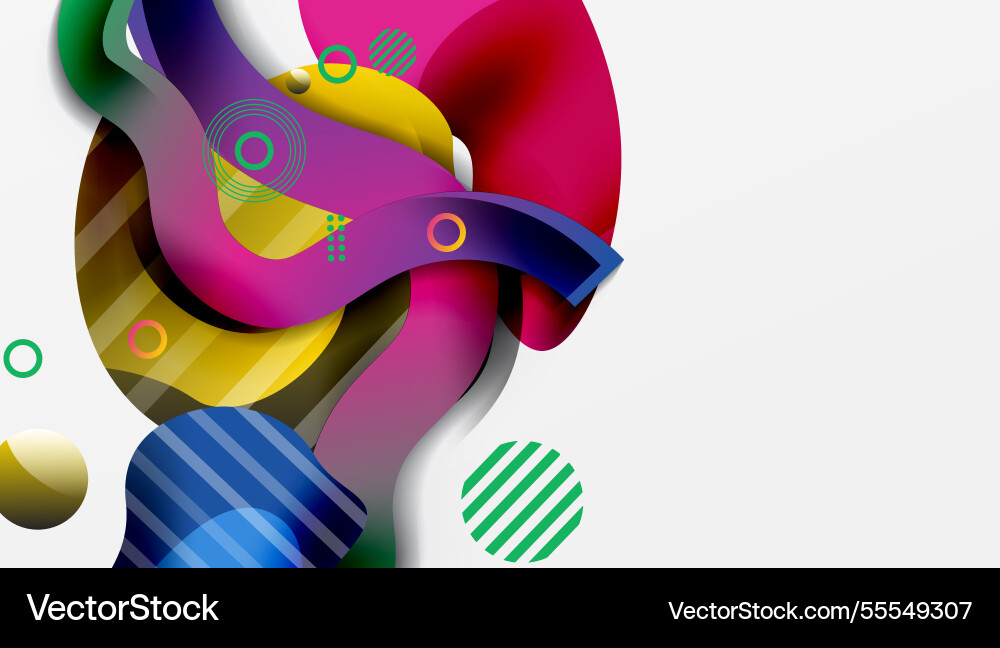 Vibrant abstract background overlapping shapes Vibrant abstract background overlapping shapes Vector Image