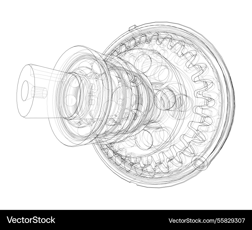 Wave reducer 3d render Vector Image