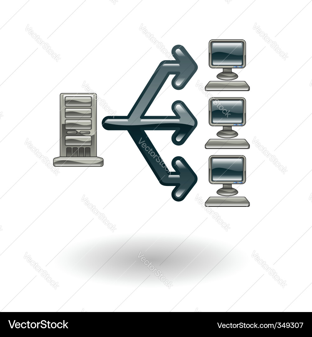 Web server vector image
