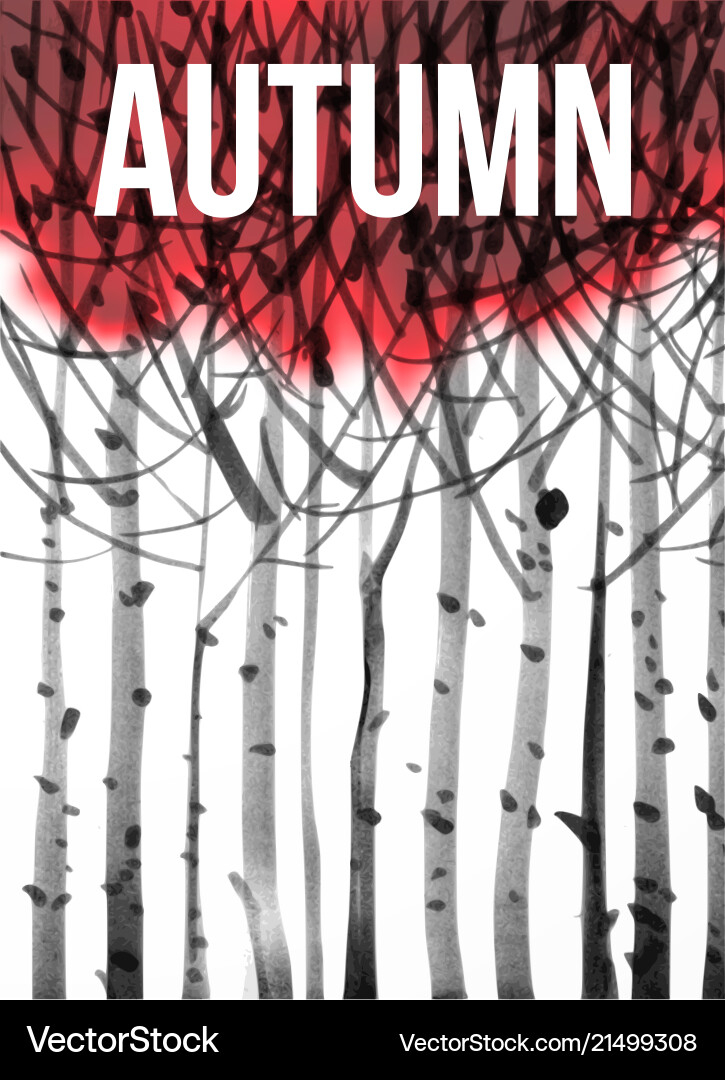 Background with stylized image of autumn trees Background with stylized image of autumn trees vector image