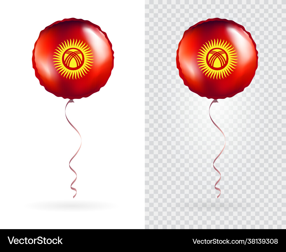 Ballons in als kyrgyzstan nationale Flagge Ballons in als kyrgyzstan nationale Flagge vektorbild