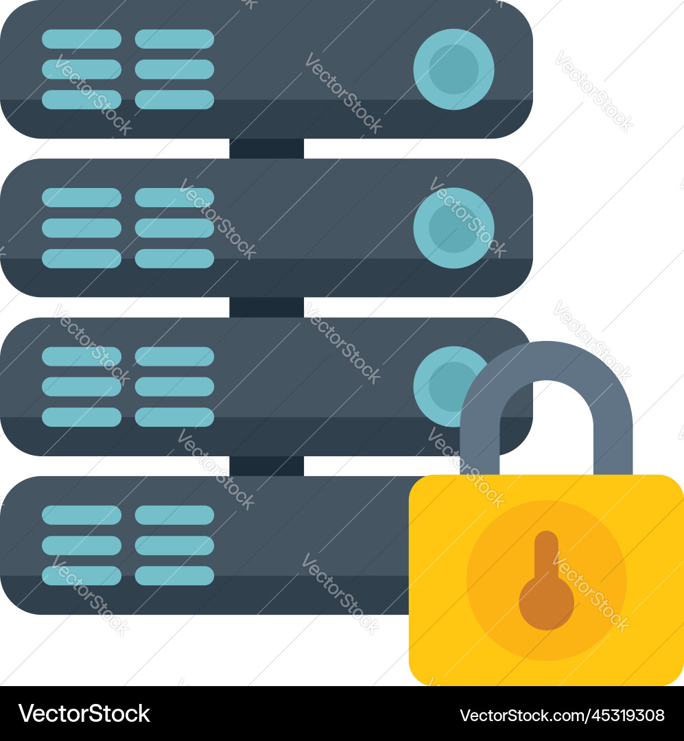 Data Server Security Icon vector image
