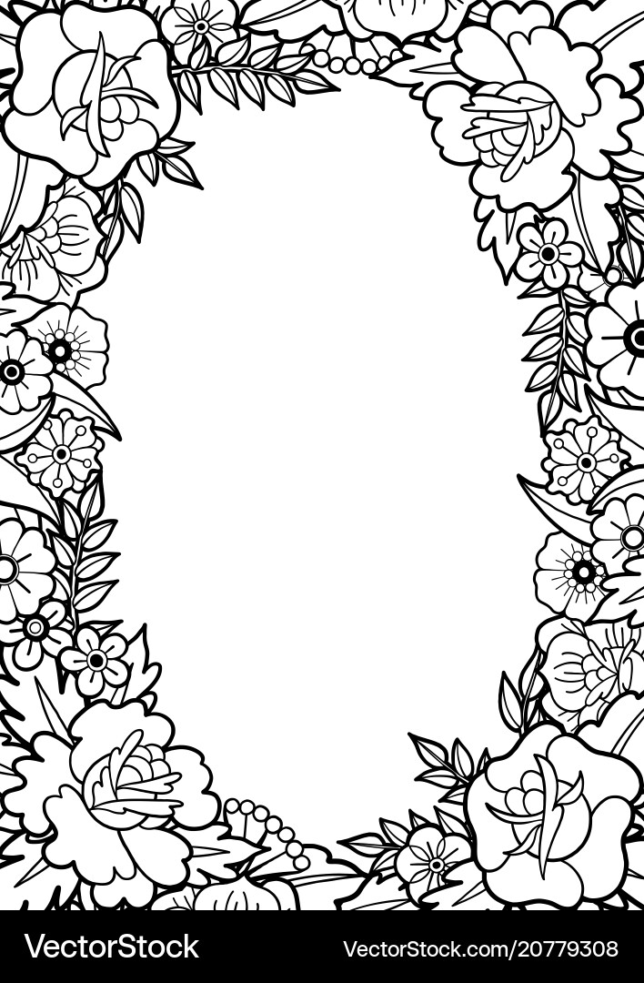 Floral Botanical Card Vector Image