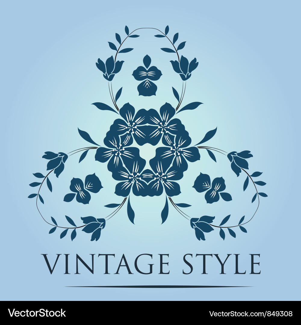 Floral Scroll Pattern Vector Image