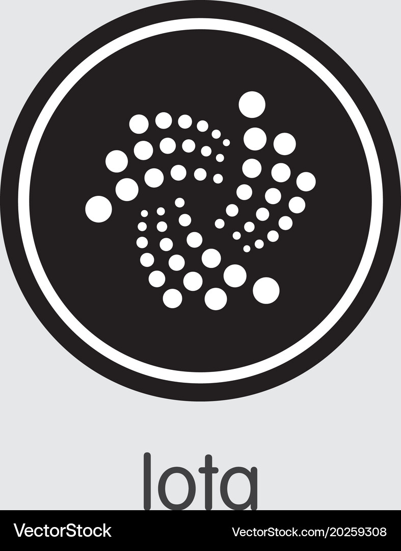 Iota - cryptocurrency logo – Royalty-Free Vector | VectorStock