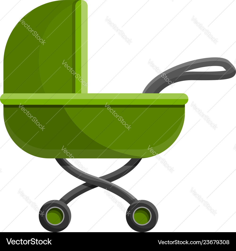 Moderne Baby Pram Ikone Cartoon Stil Moderne Baby Pram Ikone Cartoon Stil vektorbild