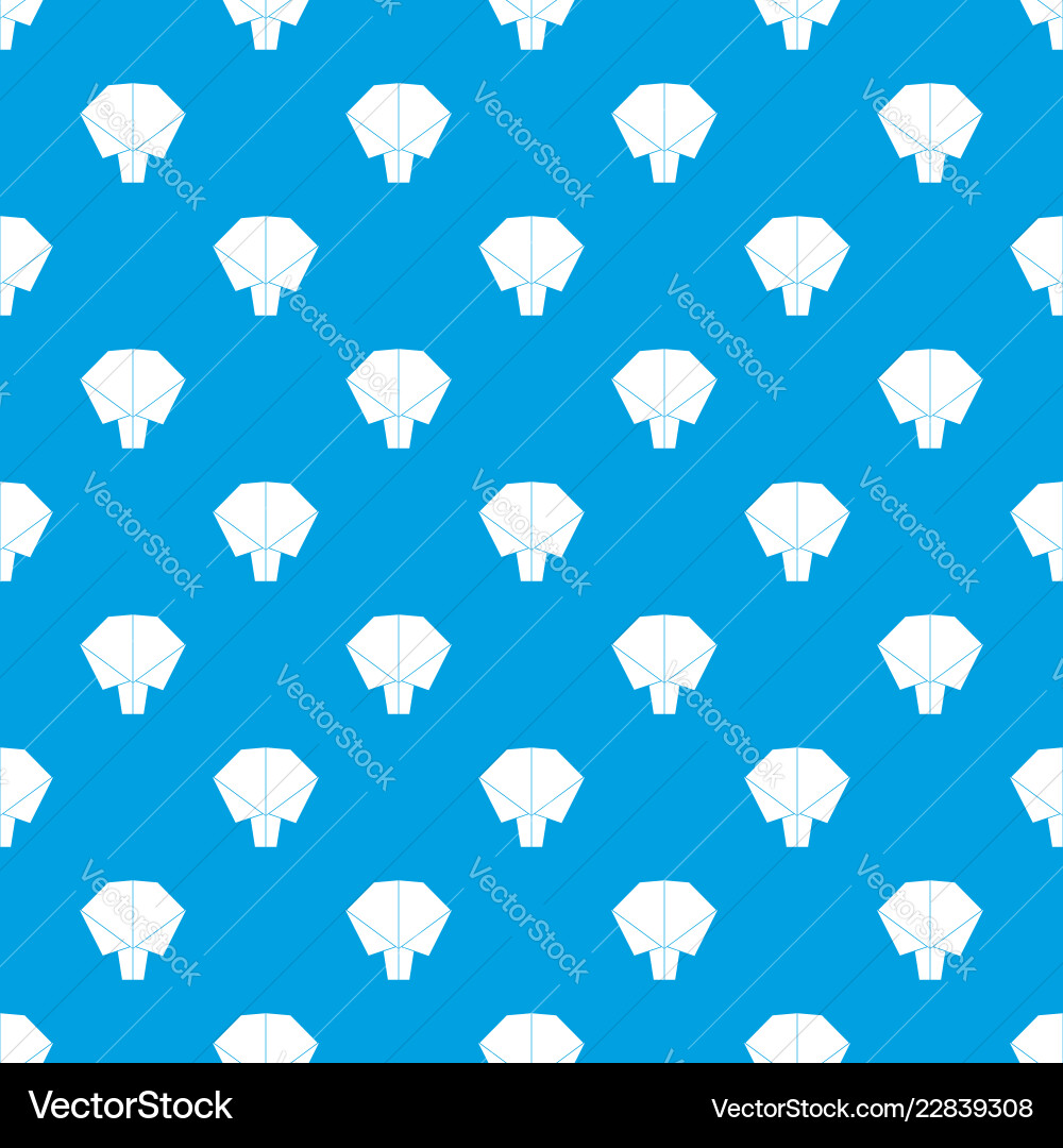 Origami tree pattern seamless blue Origami tree pattern seamless blue vector image