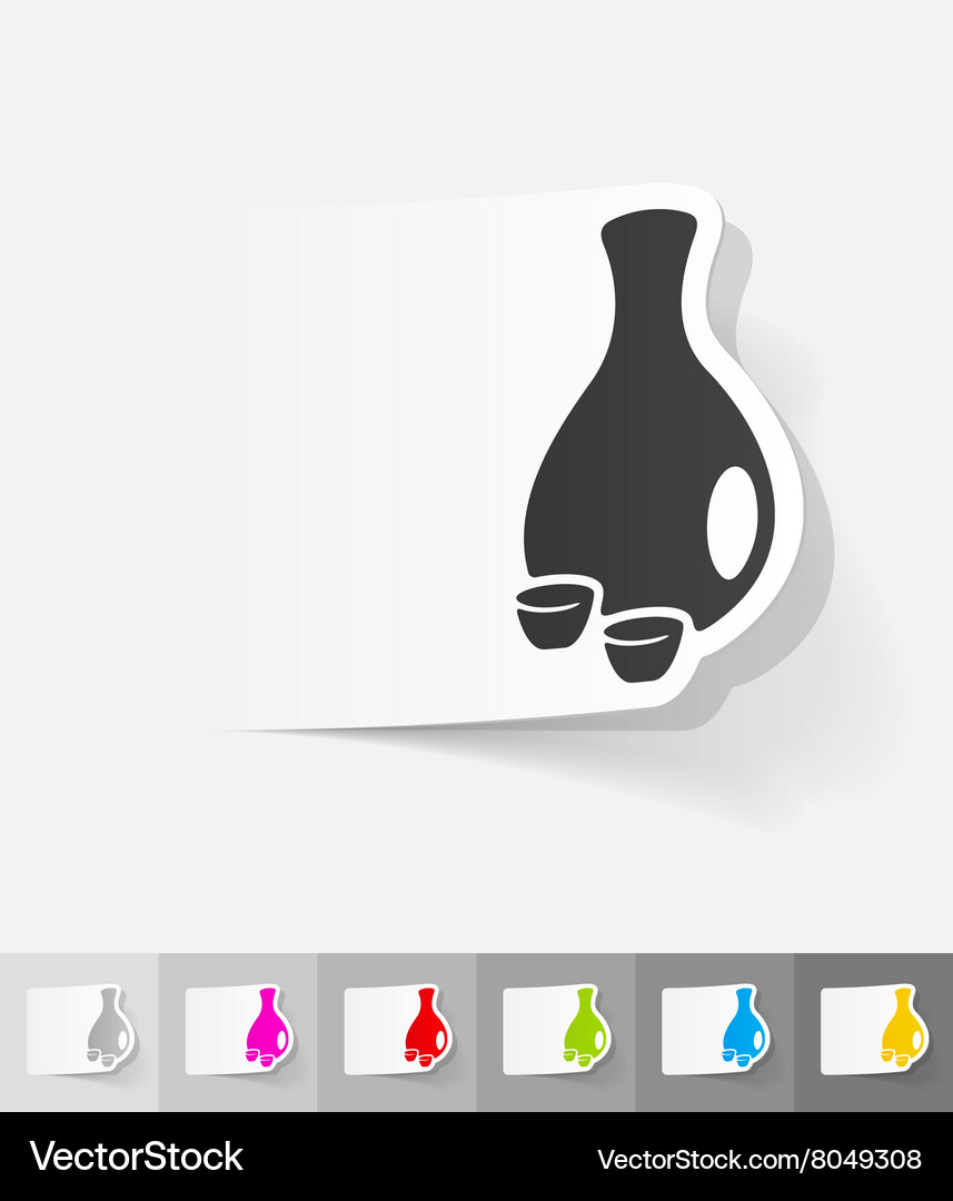 Realistic design element sake Vector Image