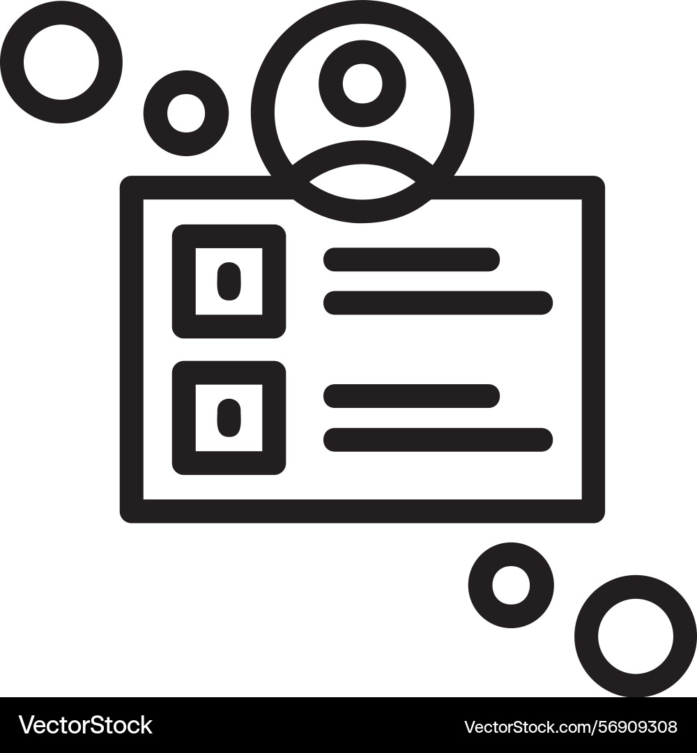User profile linear style icon design vector image