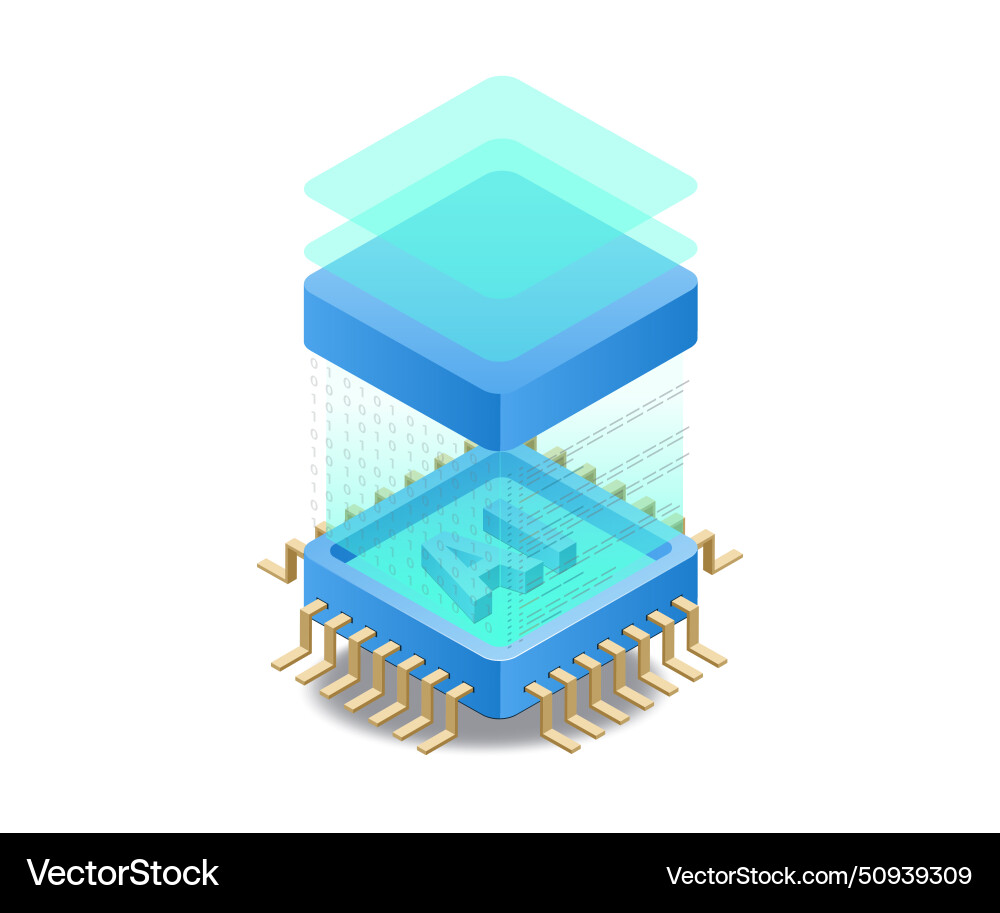 Artificial intelligence developer programmer flat vector image