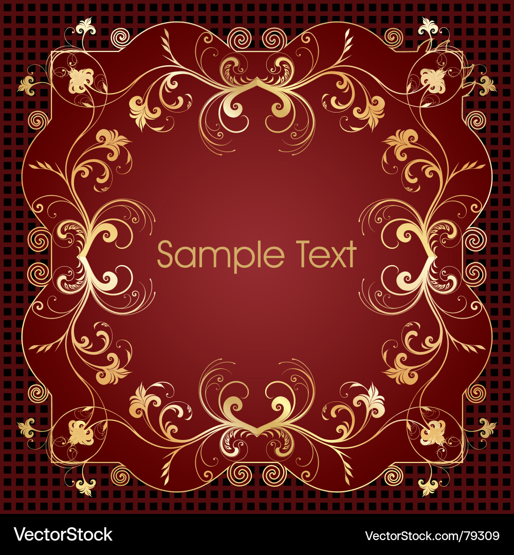 Elegant Floral Frame Vector Image