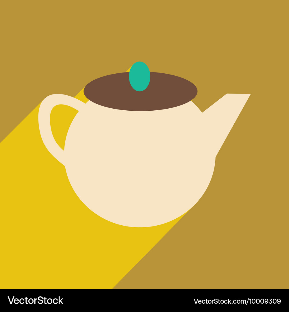 Flat with shadow icon and mobile application Vector Image