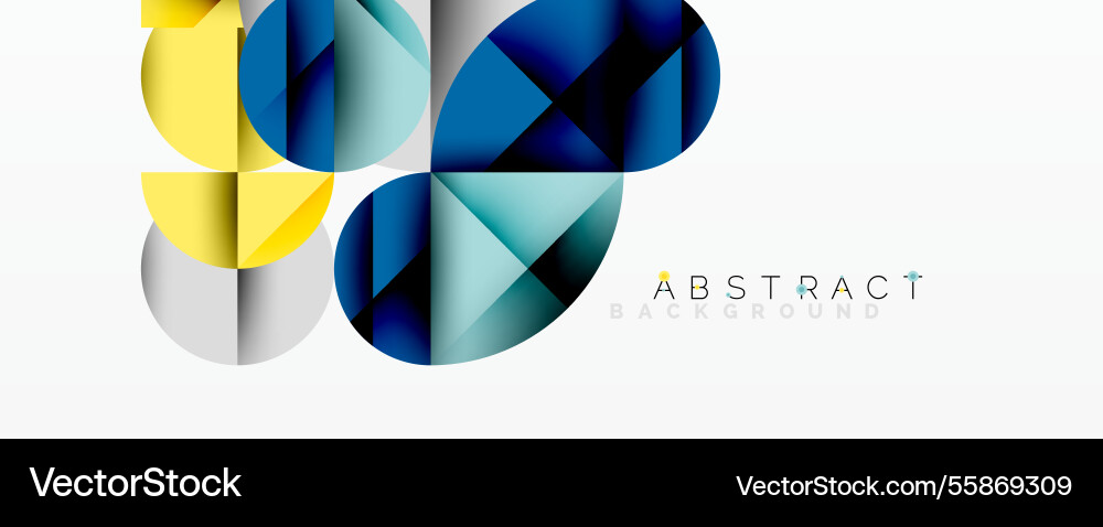 Modern abstract composition with layered circles Vector Image