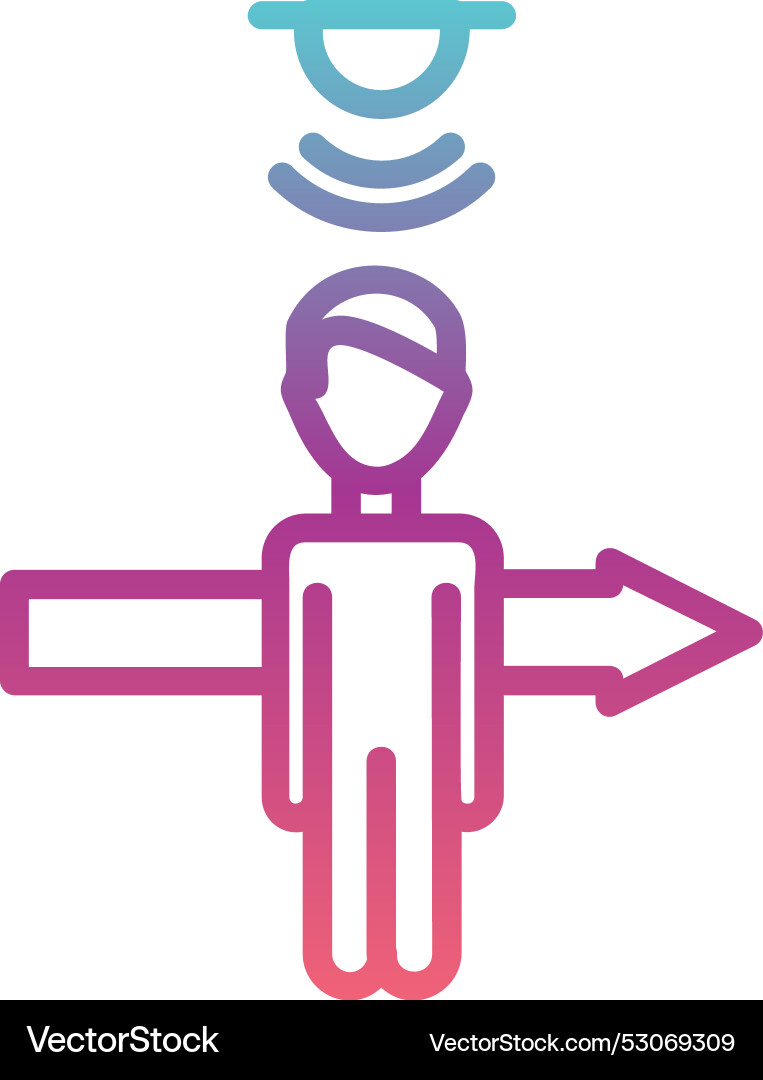 Motion sensor line gradient design Vector Image