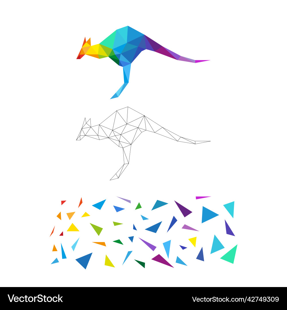 Polygonal puzzle game constructor from triangles Polygonal puzzle game constructor from triangles vector image