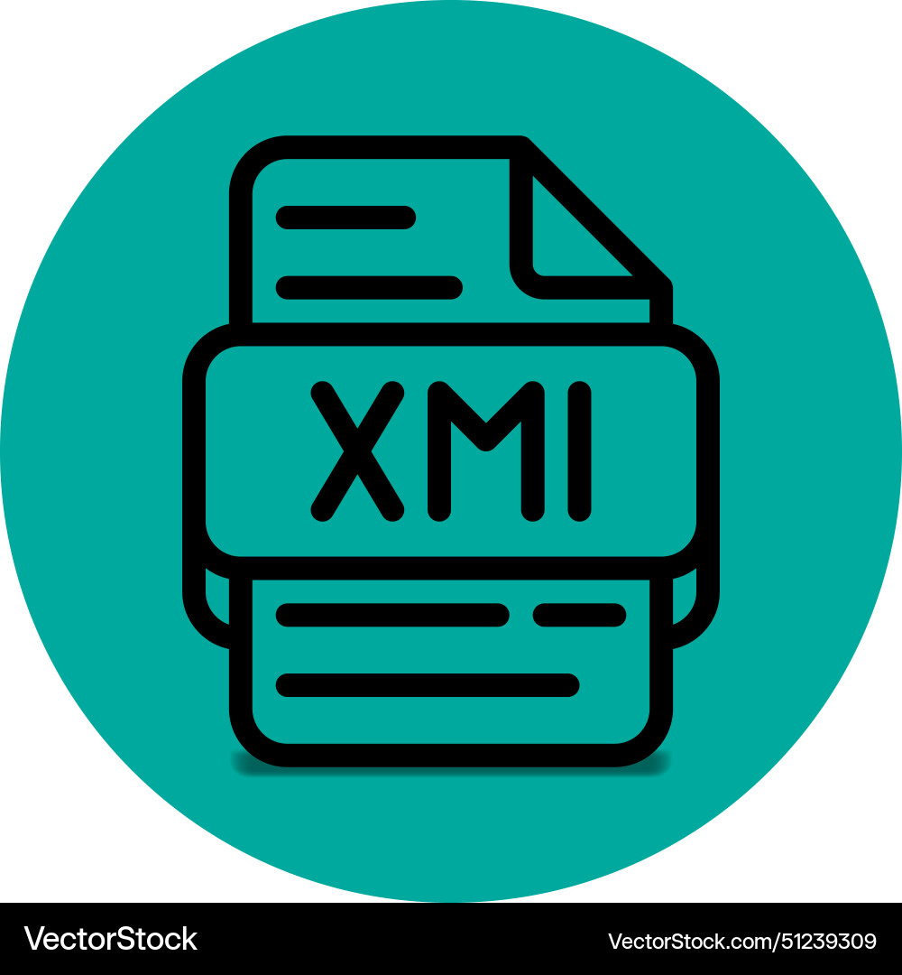 Xml file type icon files and document format Xml file type icon files and document format vector image