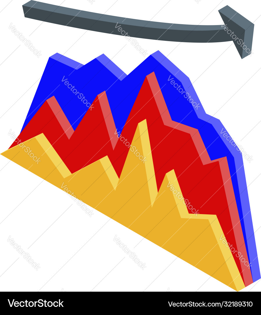 Broker Diagramm Ikone isometrischen Stil Broker Diagramm Ikone isometrischen Stil vektorbild