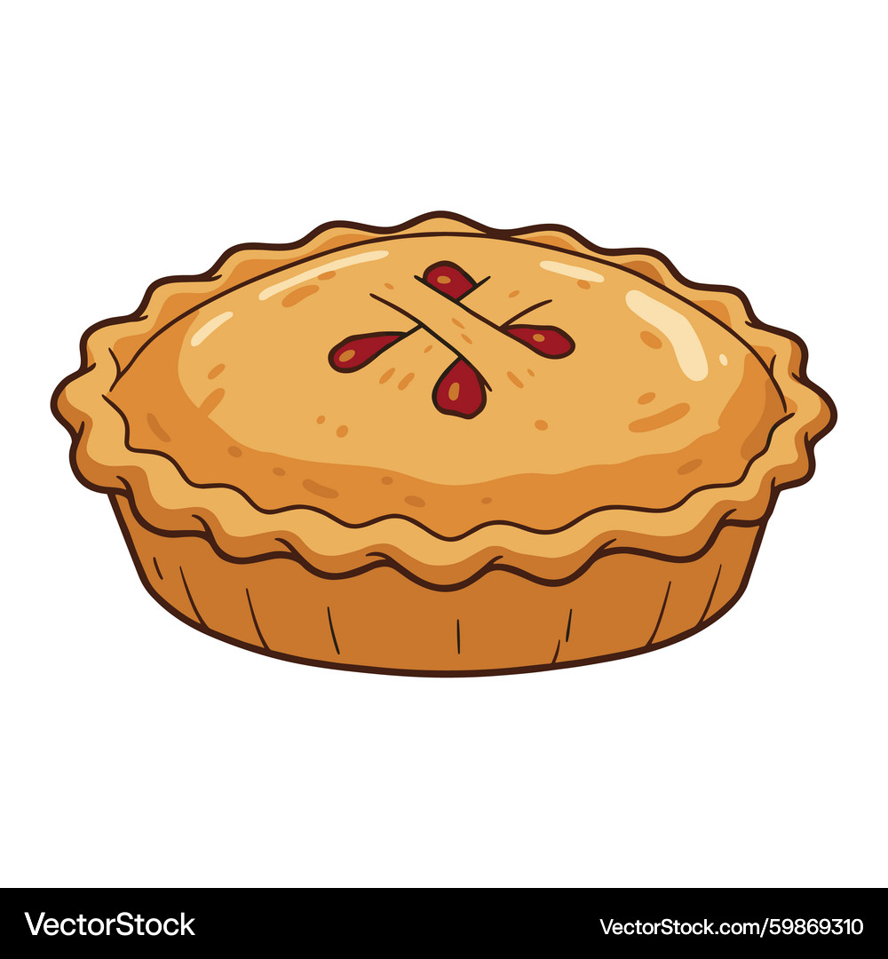 Cartoon Apple Pie (59869310) – Royalty-Free Vector | VectorStock, image size:1000x1080