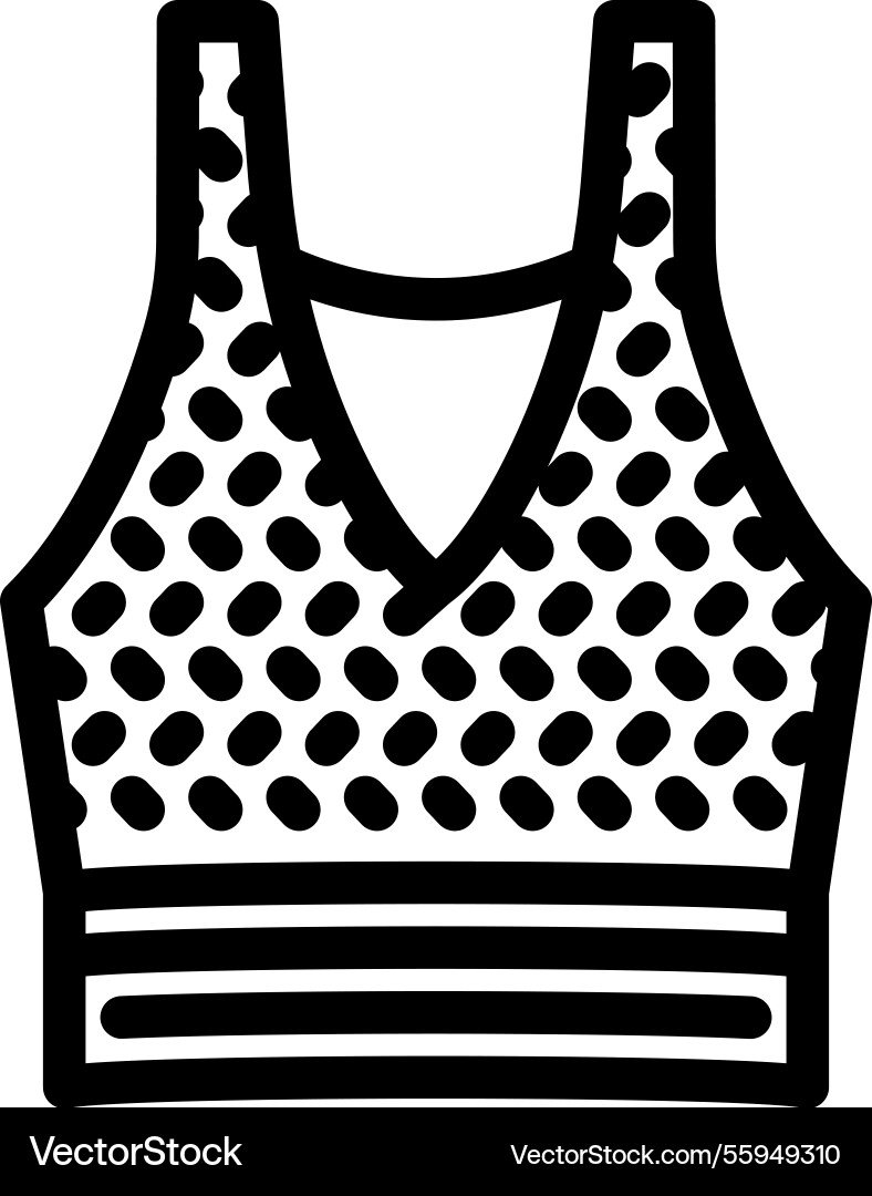 Crocheted top diy fashion handmade line icon Crocheted top diy fashion handmade line icon vector image