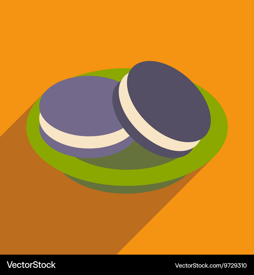 Flat with shadow icon and mobile application ice Vector Image