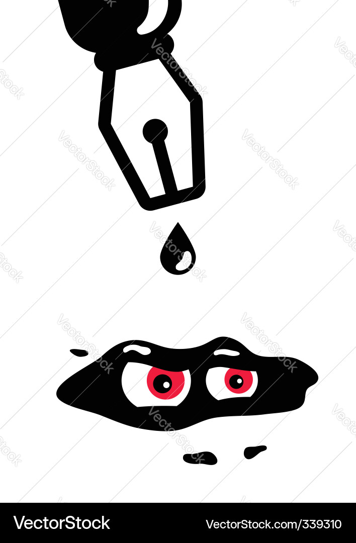 Ink Monster Blob Vector Image