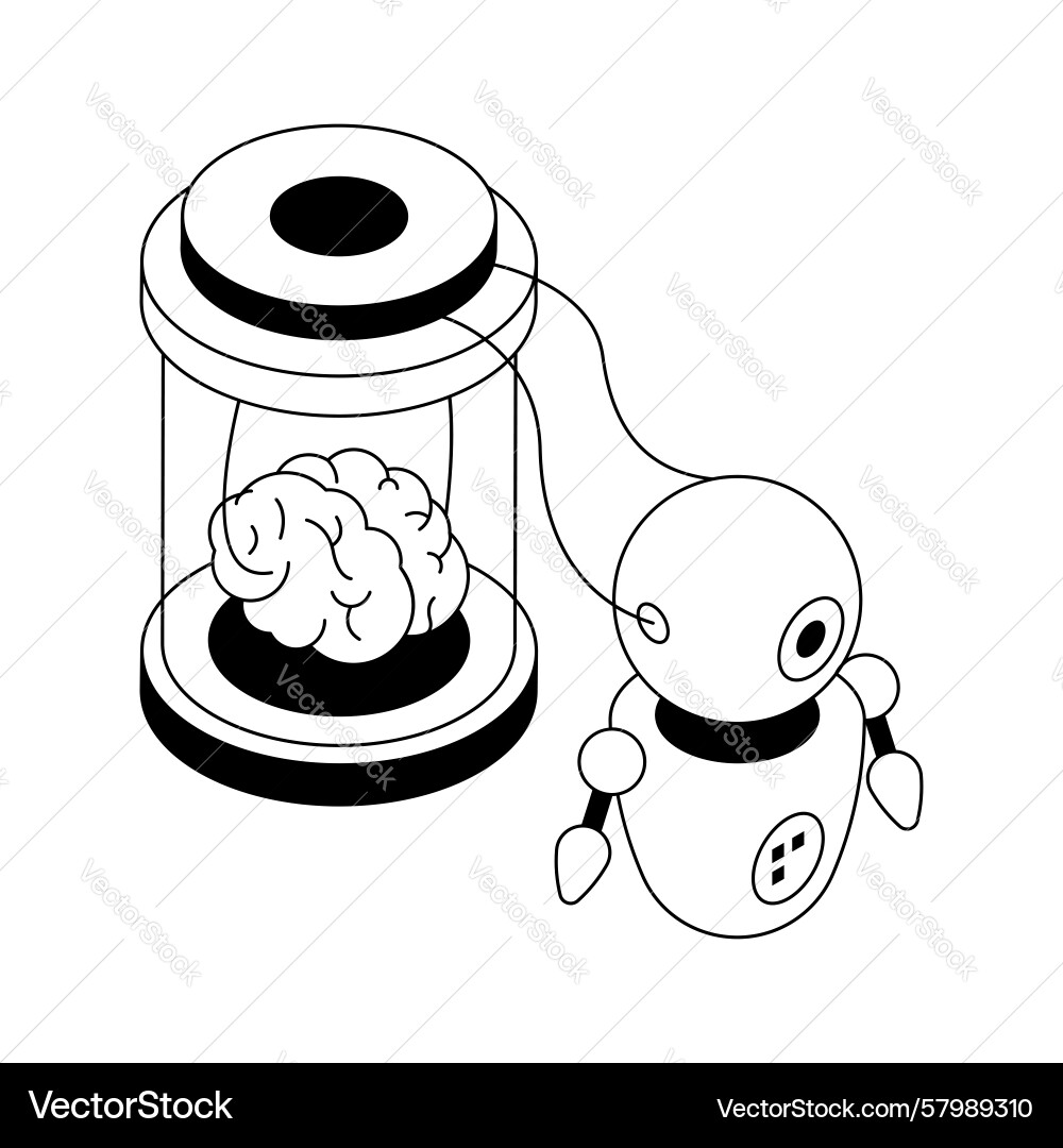 Robot memory Vector Image