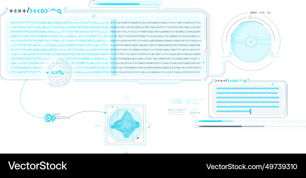 Sci-fi hud interface for data research Sci-fi hud interface for data research vector image