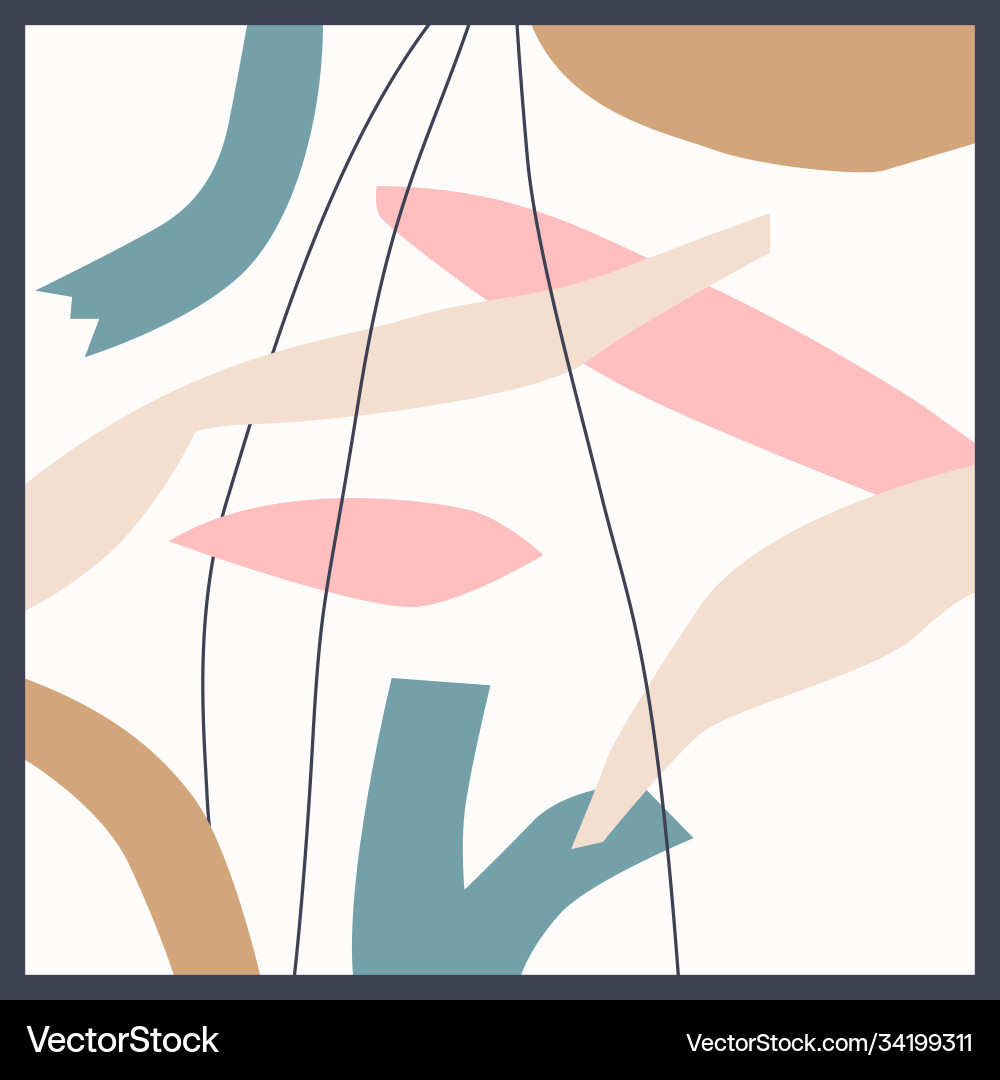 A composition with abstract elements in popular vector image